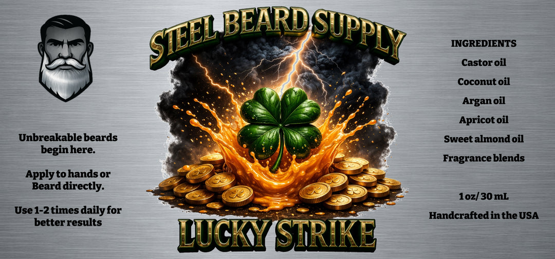 Lucky Strike- Beard Oil- Lime, Four Leaf Thistle, and Creamsicles