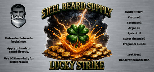Lucky Strike- Beard Oil- Lime, Four Leaf Thistle, and Creamsicles