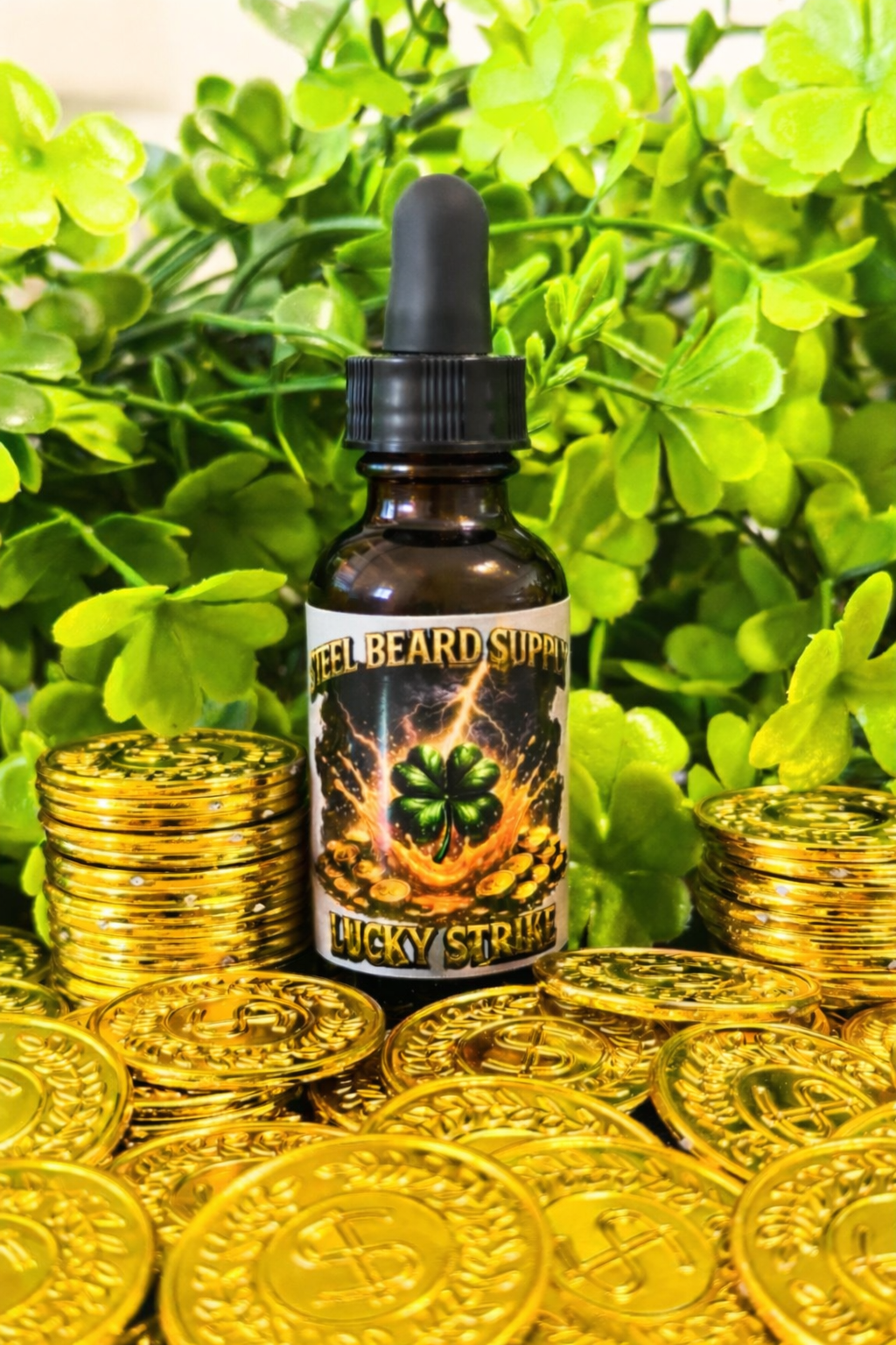Lucky Strike- Beard Oil- Lime, Four Leaf Thistle, and Creamsicles