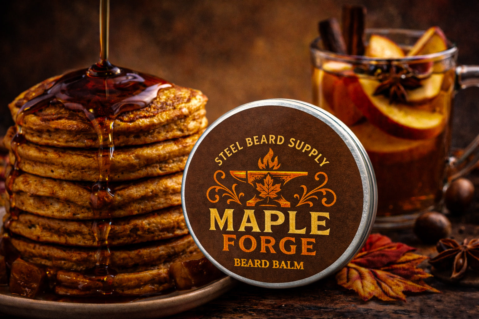 Maple Forge- Beard Balm- Maple Syrup, Pumpkin Apple Butter, and Cinnamon
